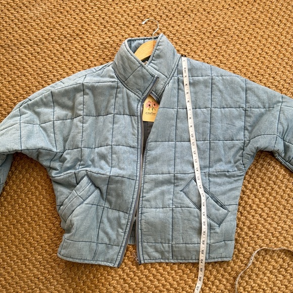 NWT Entro quilted Chambray Blue Jacket - small - Picture 5 of 5